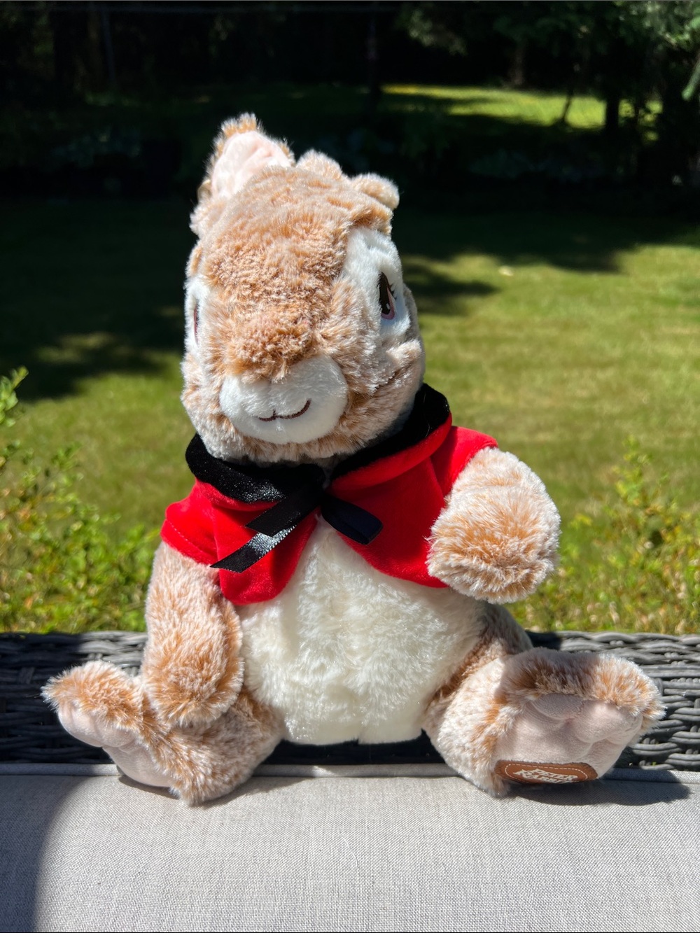 Dan Dee Peter Rabbit Movie Flopsy Bunny 12" Plush Stuffed Animal Red Velvet Coat